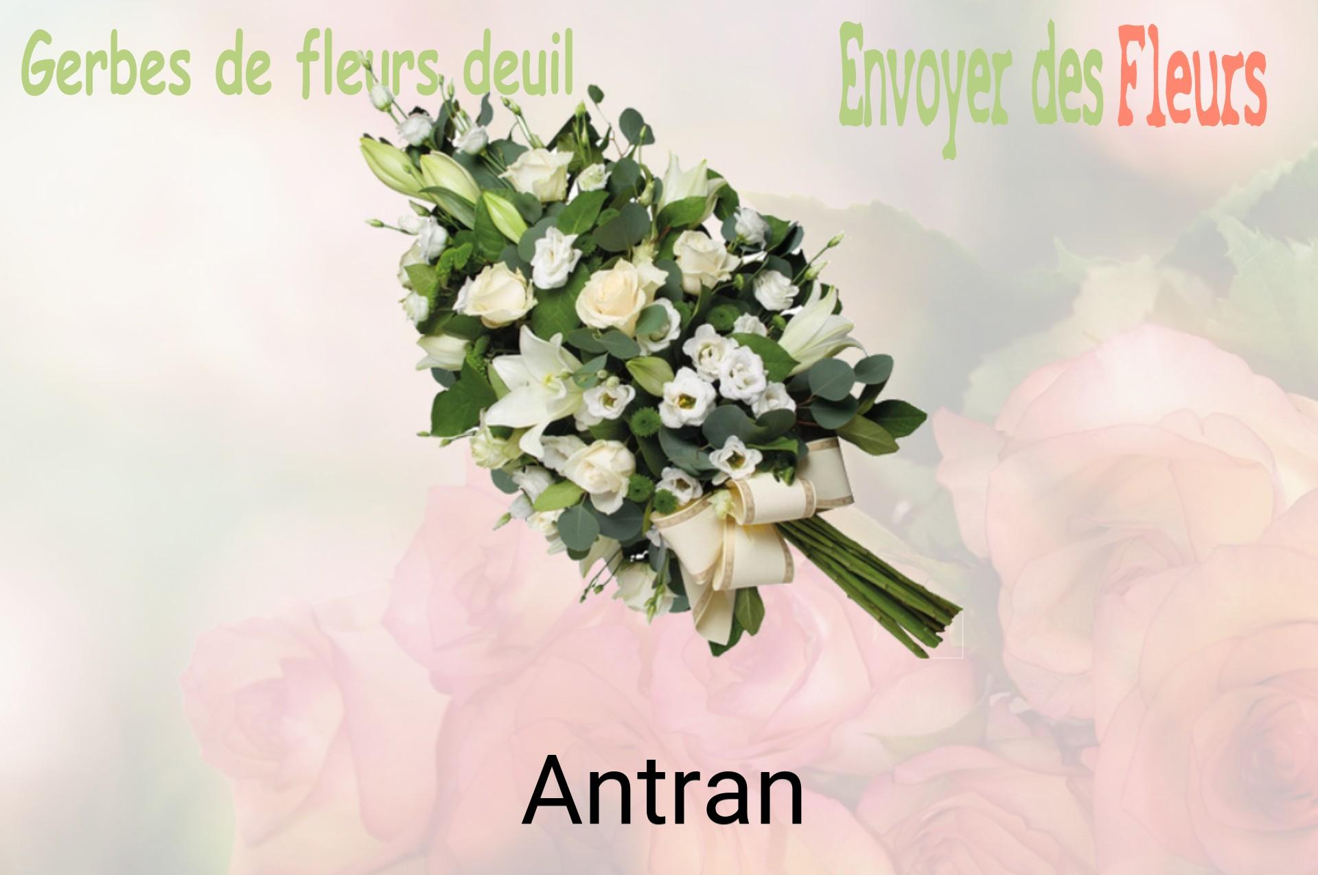 Gerbe de fleurs de deuil livrée à Antran